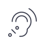Icon mit Kopf und Wellenlinien, Symbol für Einfühlungsvermögen und tiefes Verständnis der Kundenbedürfnisse und -erwartungen.